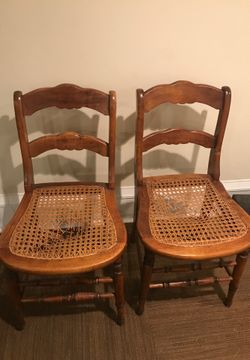 Antique cane chairs