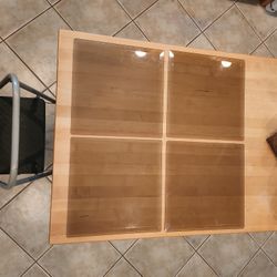 4 GLASS 13.75" Square Each SMOKED Beveled Squares