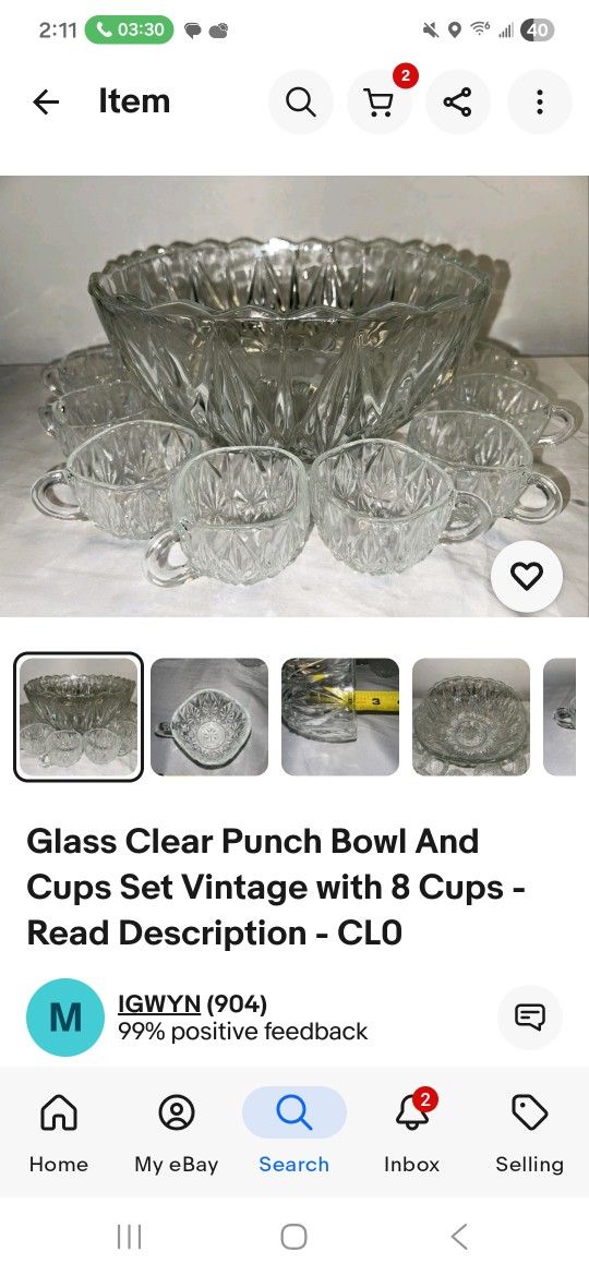 Crystal Punch Bowl
