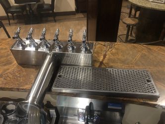 6 Tap T Tower with drip tray, Six faucets
