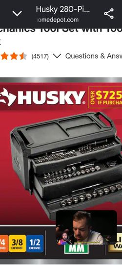 Brand new 280 husky tool set