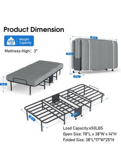 NEW fold up bed with mattress