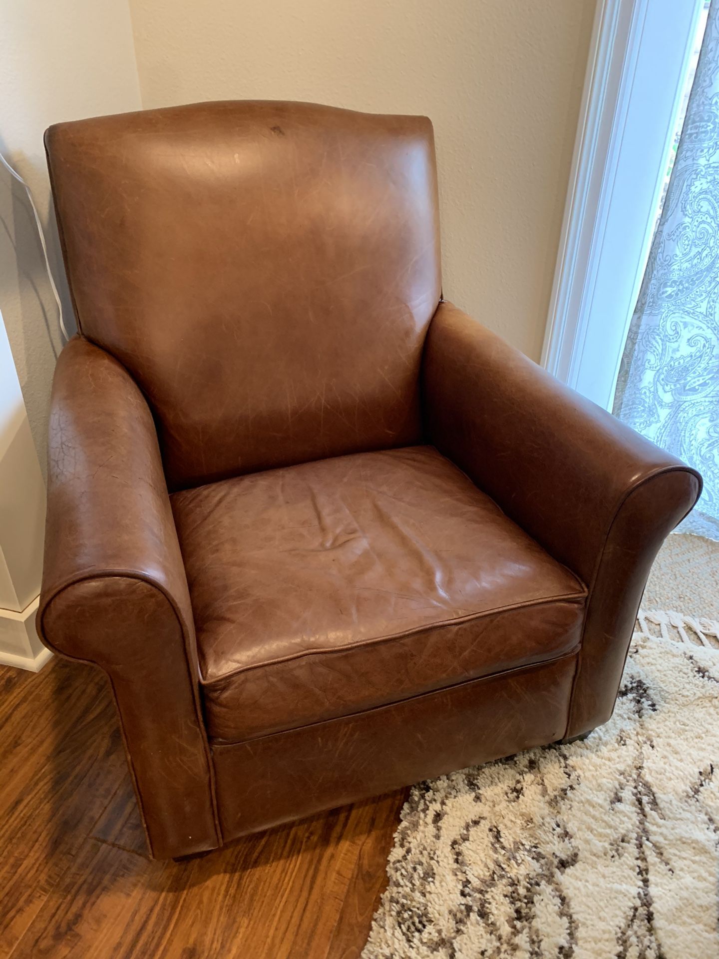 Pottery Barn leather chair