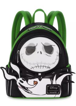Loungefly Disney Parks The Nightmare Before Christmas Jack Skellington and Zero Mini Backpack