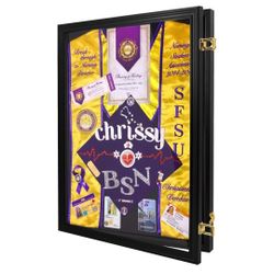 24"x31.5" large Graduation Shadow Box Frame, Memory Box for Graduation Keepsake Cap Gown Diploma