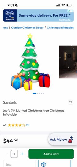7’ tall Inflatable Christmas Tree w/ Gifts