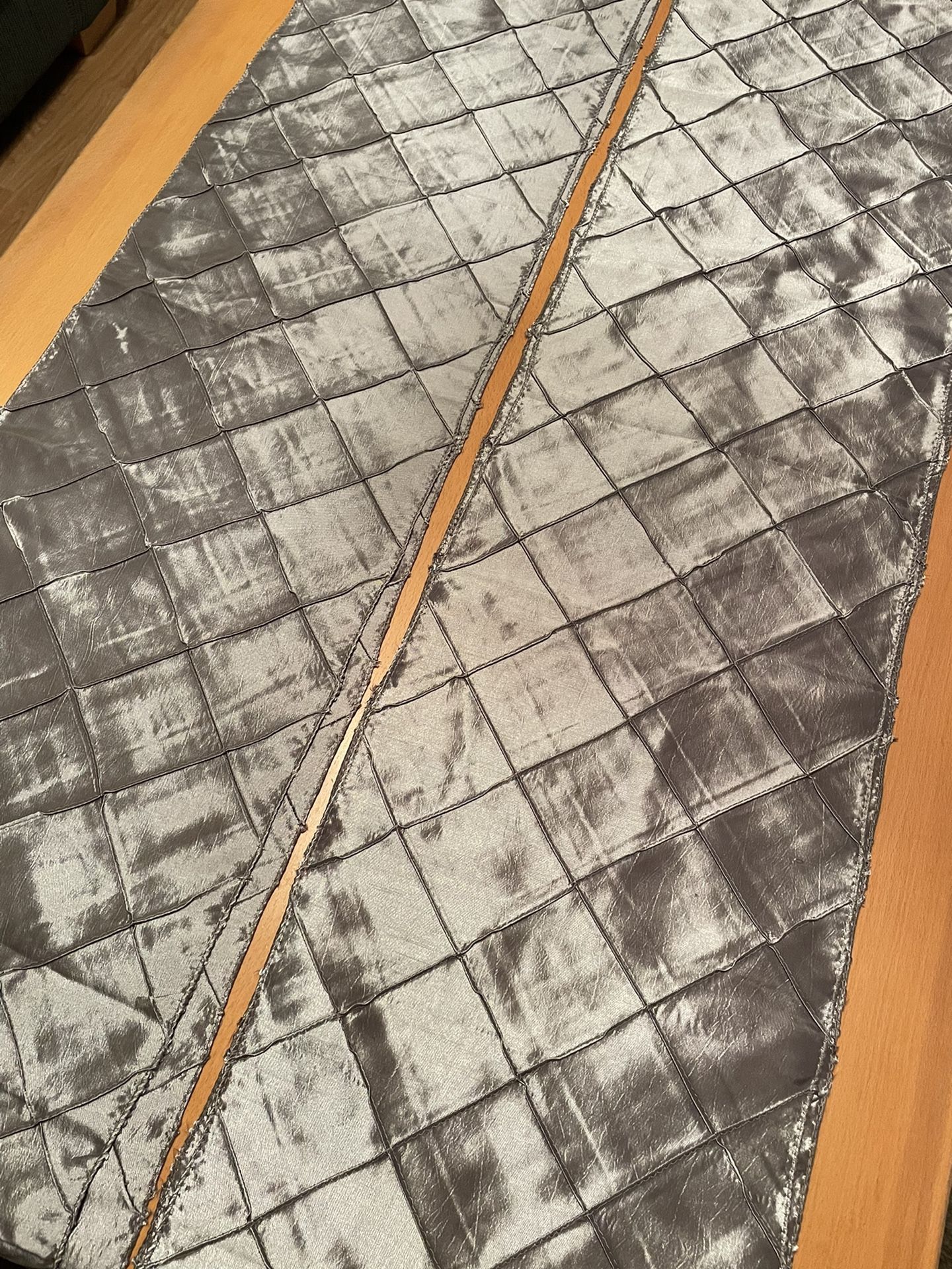 Silver Pintuck Runner