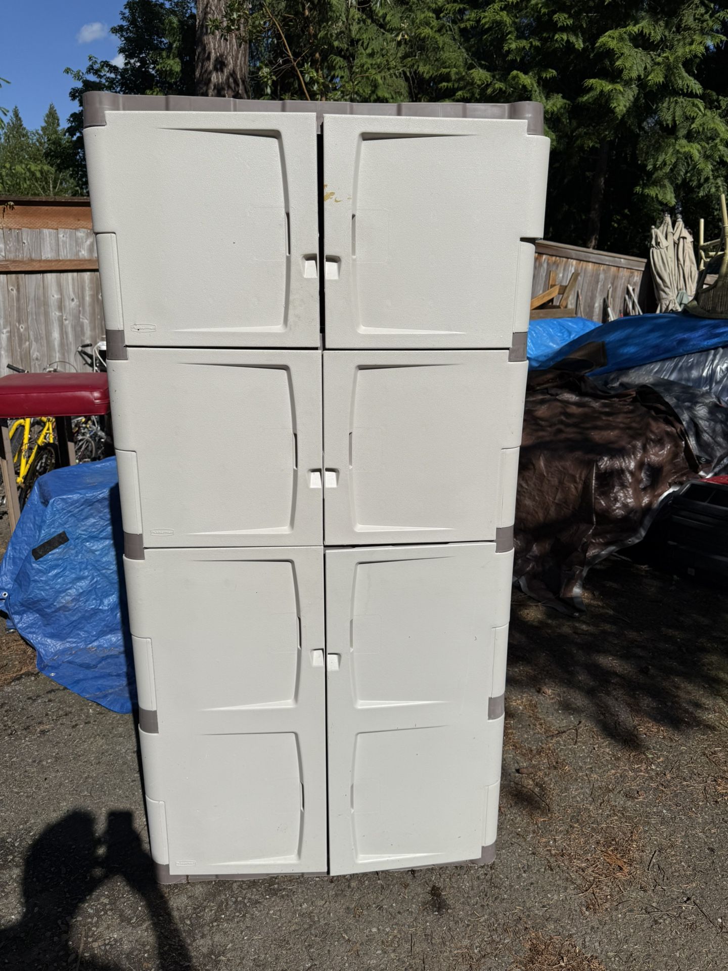 Rubbermaid 72 inch outdoor indoor cabinet shed