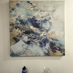 Abstract Ocean Art Canvas (39x39)