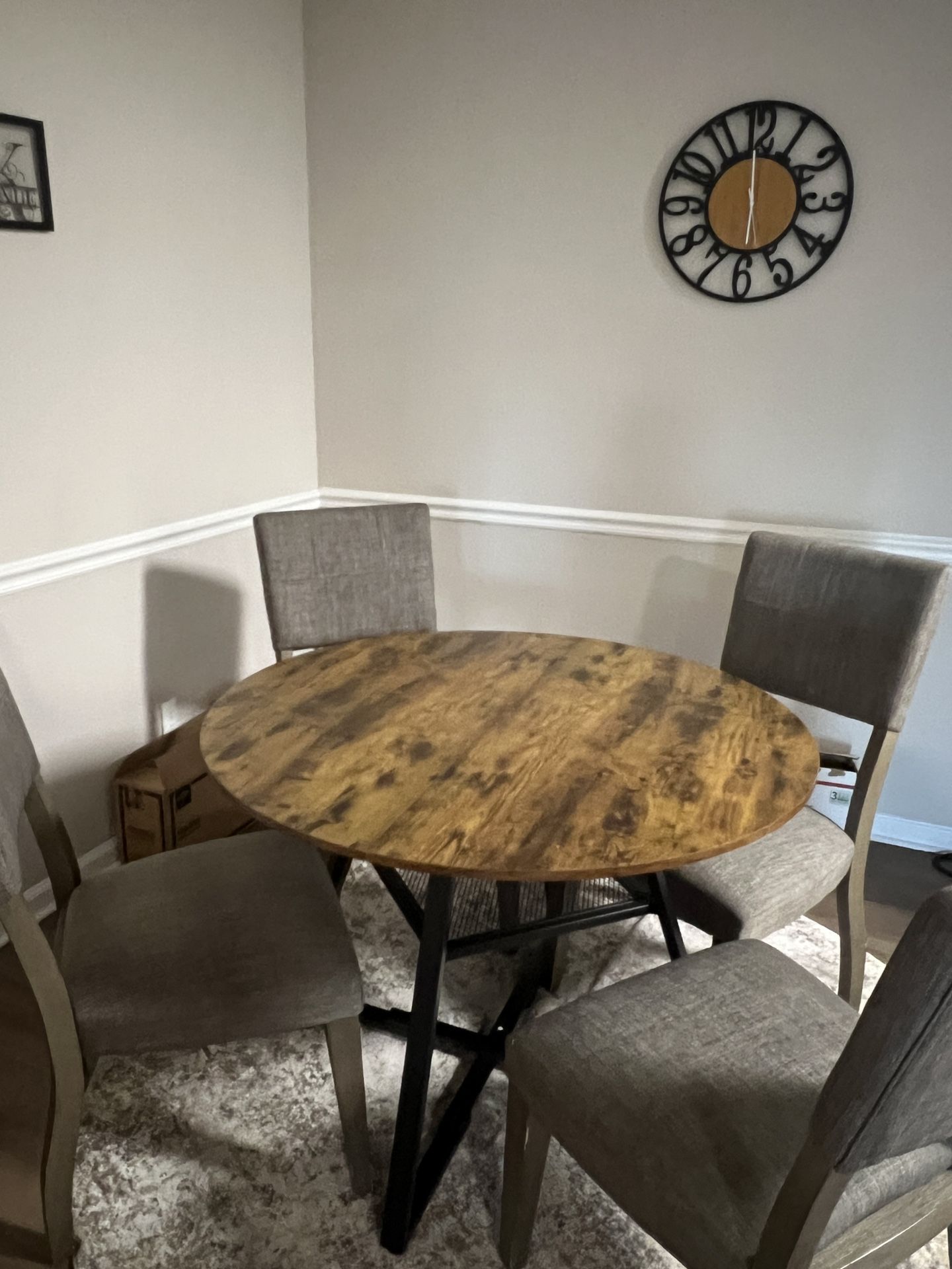 4 Chair With Dining Table Set