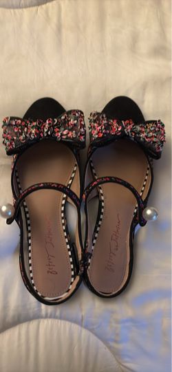 Betsey Johnson Floral Bow Sandals