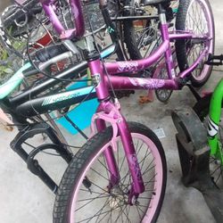 Each Kids Bikes For  45, 2 Needs  Neon And Pink  Need Back Tire.