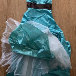 [Like New]Blue Turquoise Halter Gown Dress