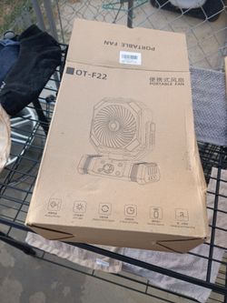 Portable Fan with LED Light