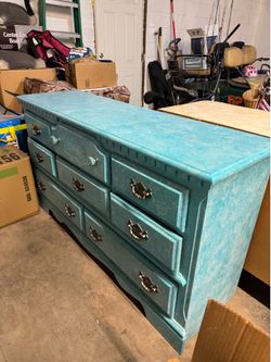Dresser with mirror and night stand