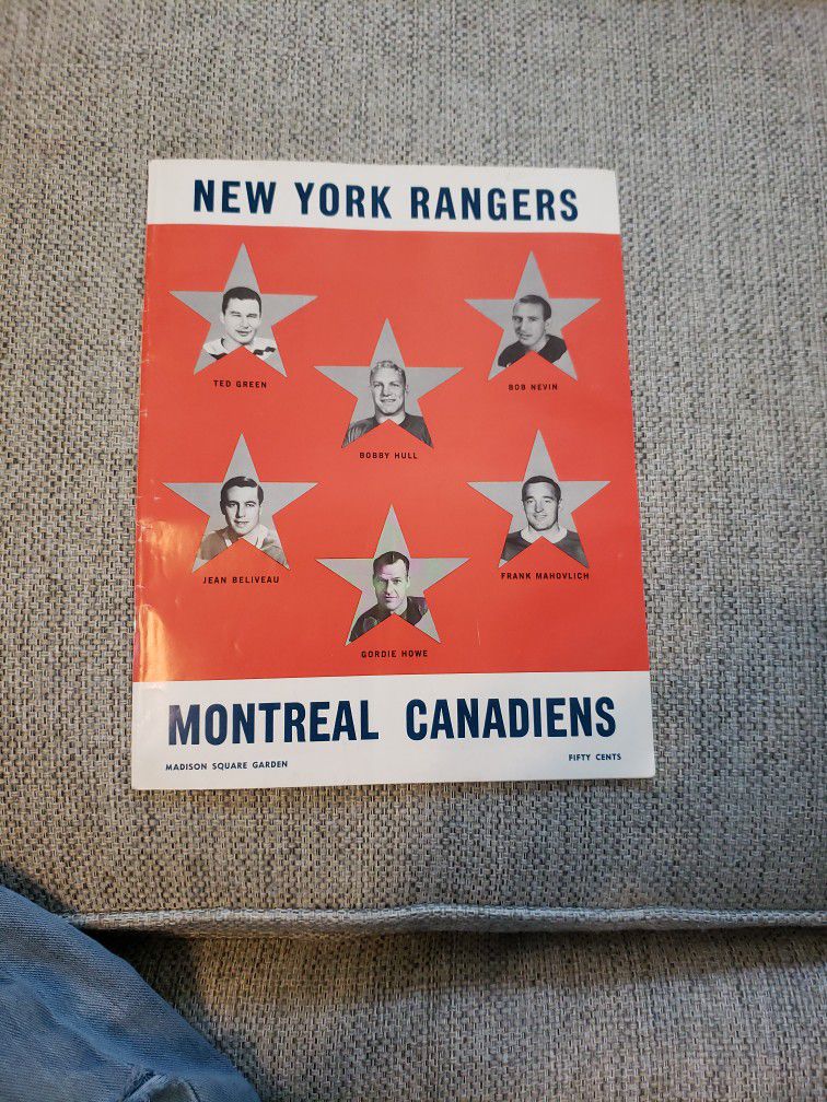NY Rangers Montreal Canadiens  1967