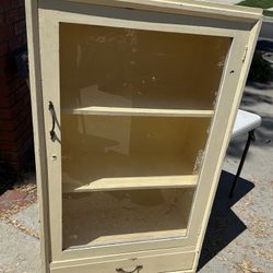Glass Door Antique Cabinet