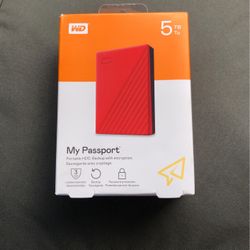 5 TB Portable Hard Drive My Passport  made by WD