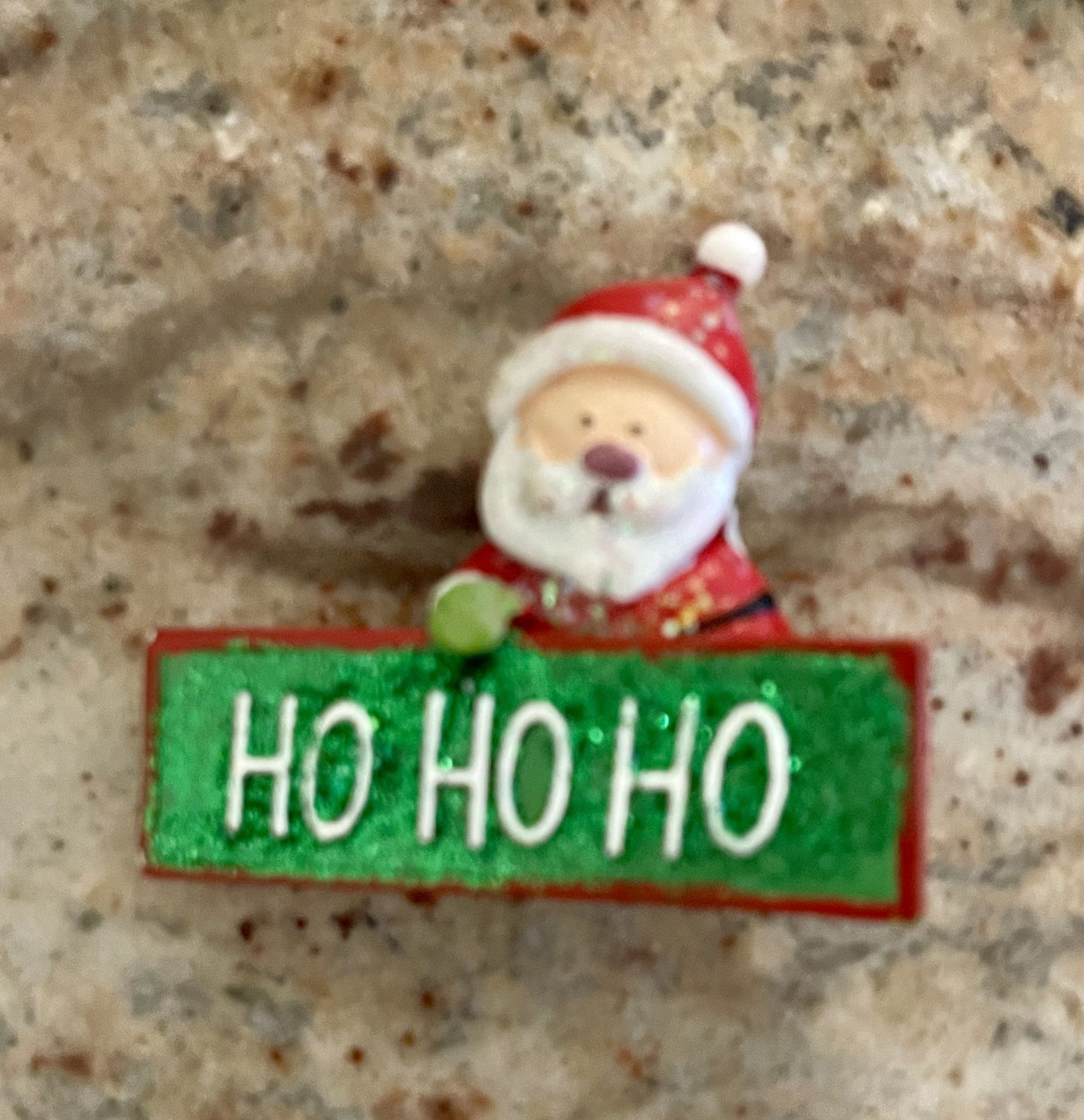 Vintage Funny HO-HO-HO Santa Claus Christmas Brooch