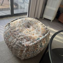 Upholstered Pouf / Floor Ottoman | MOVING SALE! Must Go Fast