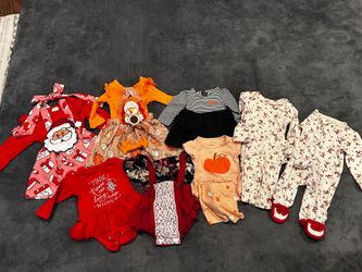 Newborn-3 Months Baby Girl Holiday Clothing Bundle