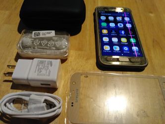 Samsung Galaxy S7 Active+New Original Samsung Fast Charger+New Samsung Headphone+Case+Replacement Screen Glass