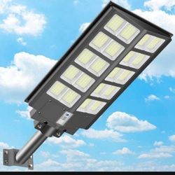 1500 Watt Powerful Solar Light One Of The Brightest Street Light In The Market! Motion Sensor, Remote Control Dimmable Light And Waterproof IP66