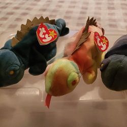 "Iggy" & " Rainbow" TY Beanie Babies.