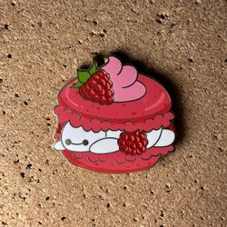 Baymax Raspberry Macaron Dessert Lucky Cat Cafe Big Hero 6 Fantasy Disney Pin