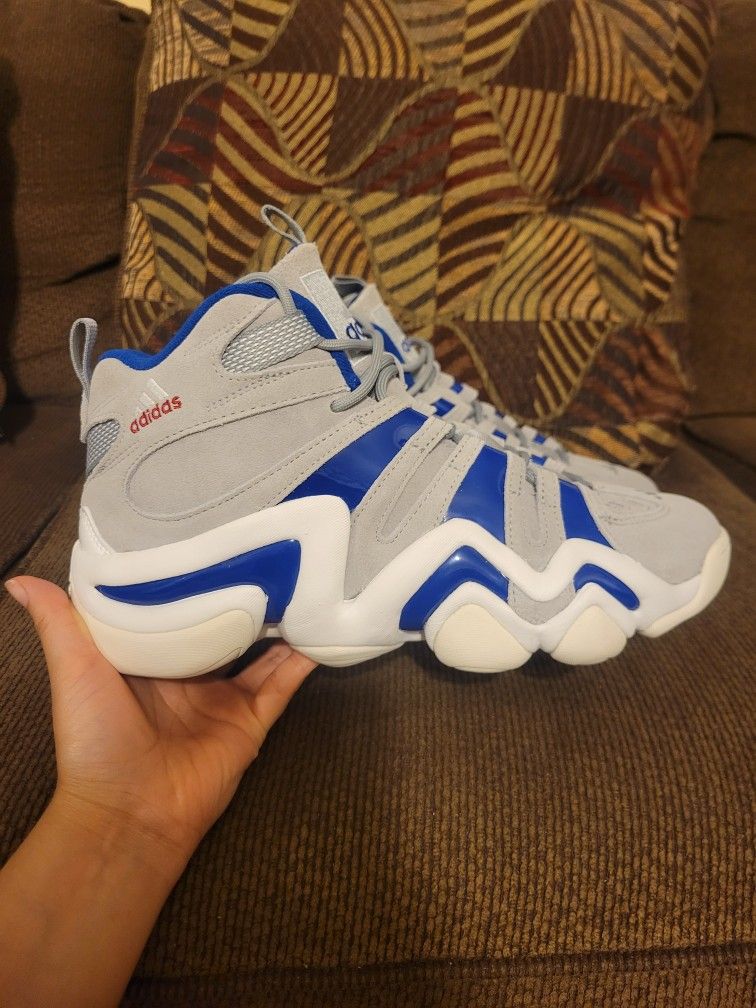 Men's Adidas Crazy 8 Dodgers Gray Royal Blue White Shoes Size 8.5