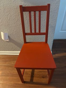 IKEA red chair