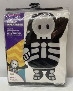 Fall Guys Skelly Skeleton Inflatable Costume Adult used in great condition Halloween