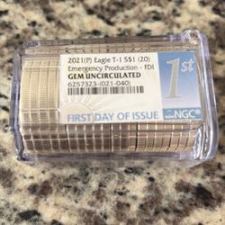 2021 (P) Silver Eagle T-1 Tube Of 20