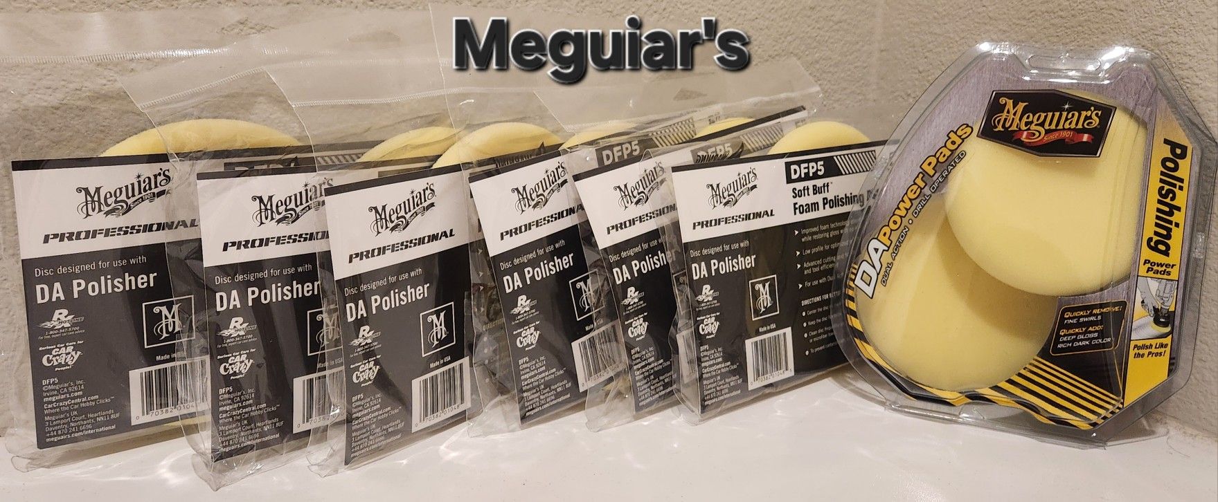 NEW Meguiar's 5 Inch + 4 Inch DA Foam Polishing Pads - Auto Detailing Supplies - Info in Description 