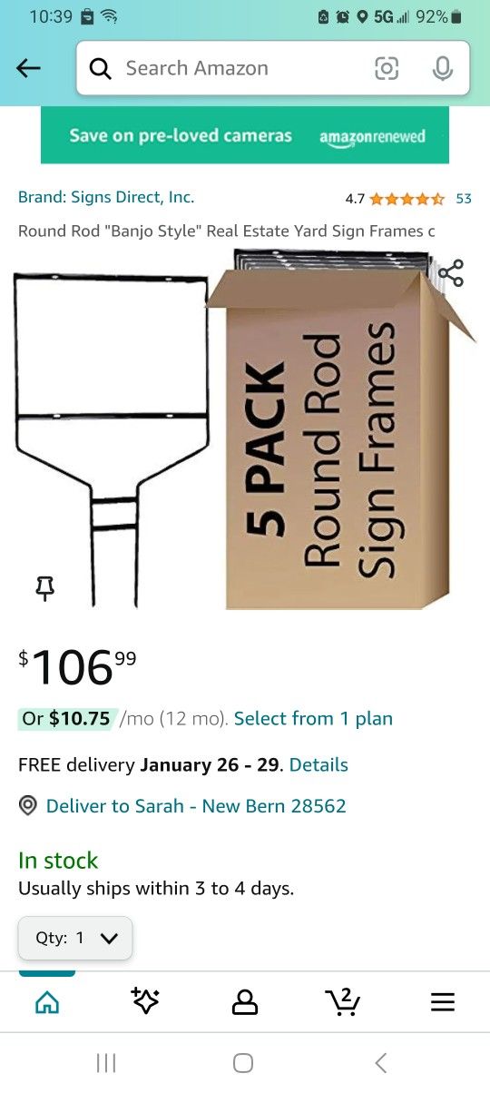 Banjo Style Real Estate Sign Frames