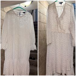 Gap XXL Dress Lightweight/Flowy. Banana Republic white eyelet dress XXL $20 each  Located in Murray cash/Venmo. Venmo deposit to hold or fcfs.