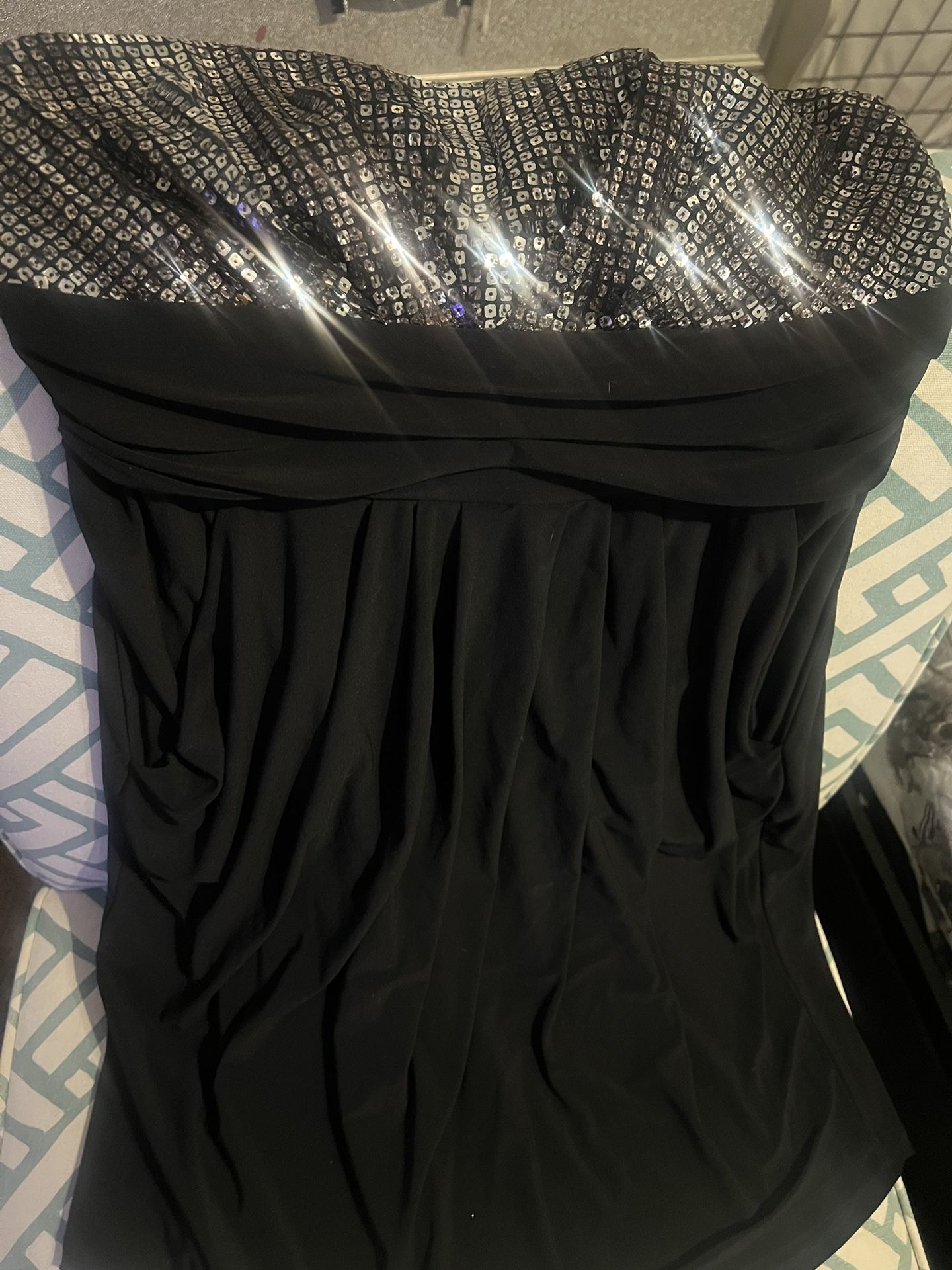 Strapless Sequins Dress