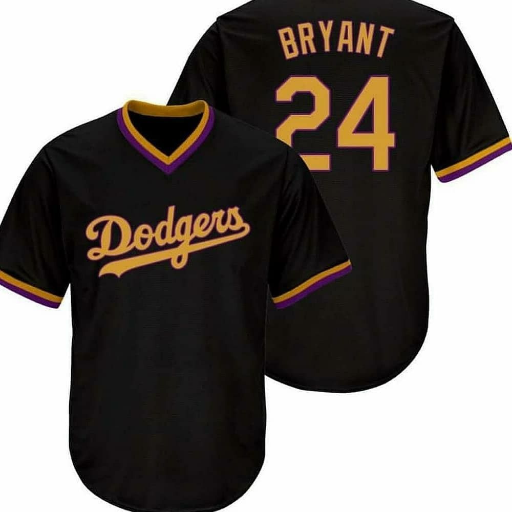 Kobe Bryant Dodgers Black Jersey