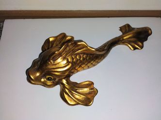 Vintage 50's era Freeman & McFarlin California Pottery Koi Fish signed "Anthony 348 USA".