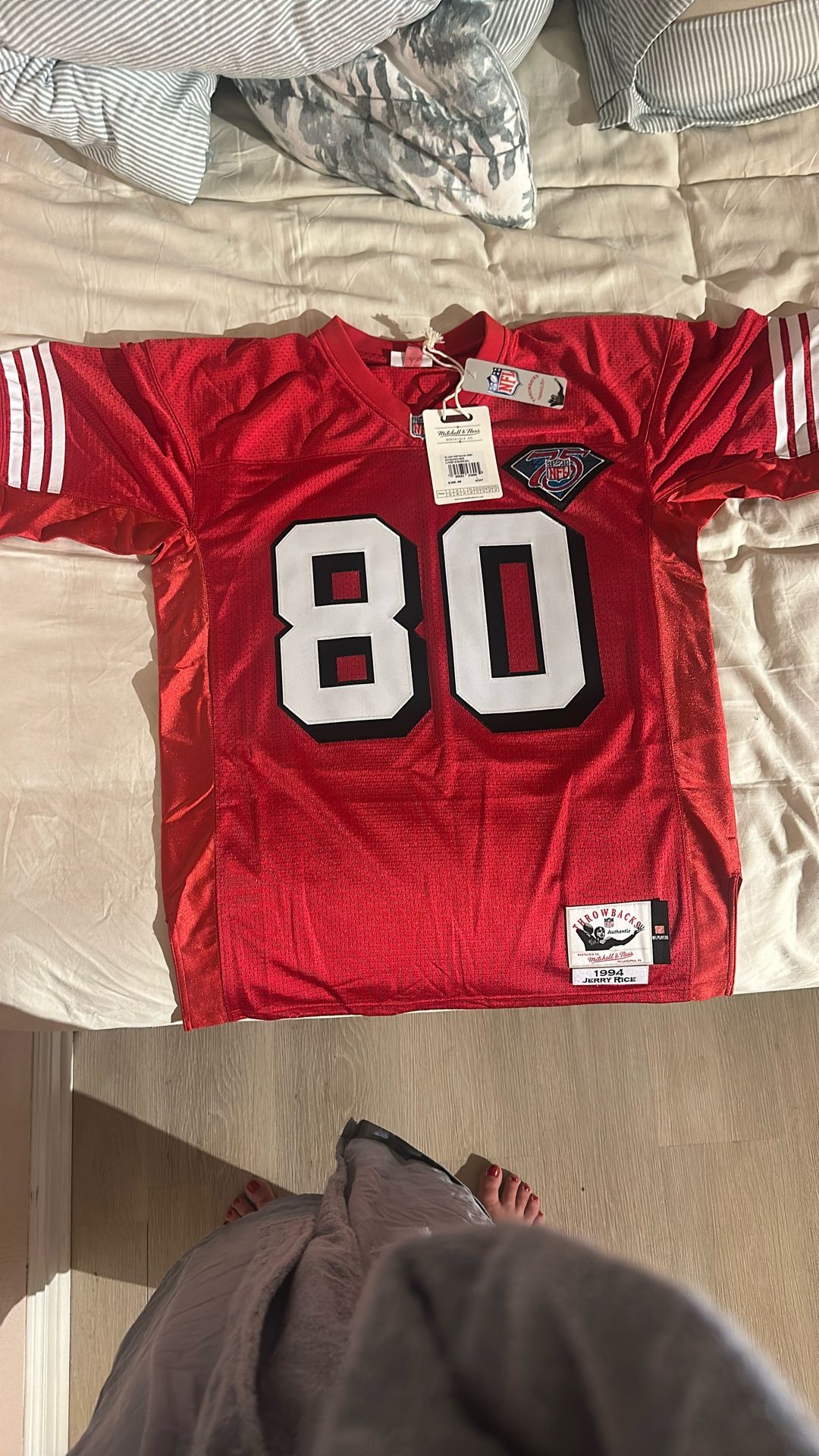 Jerry Rice #80 San Francisco 49ers Mitchell & Ness Authentic Throwback Jersey