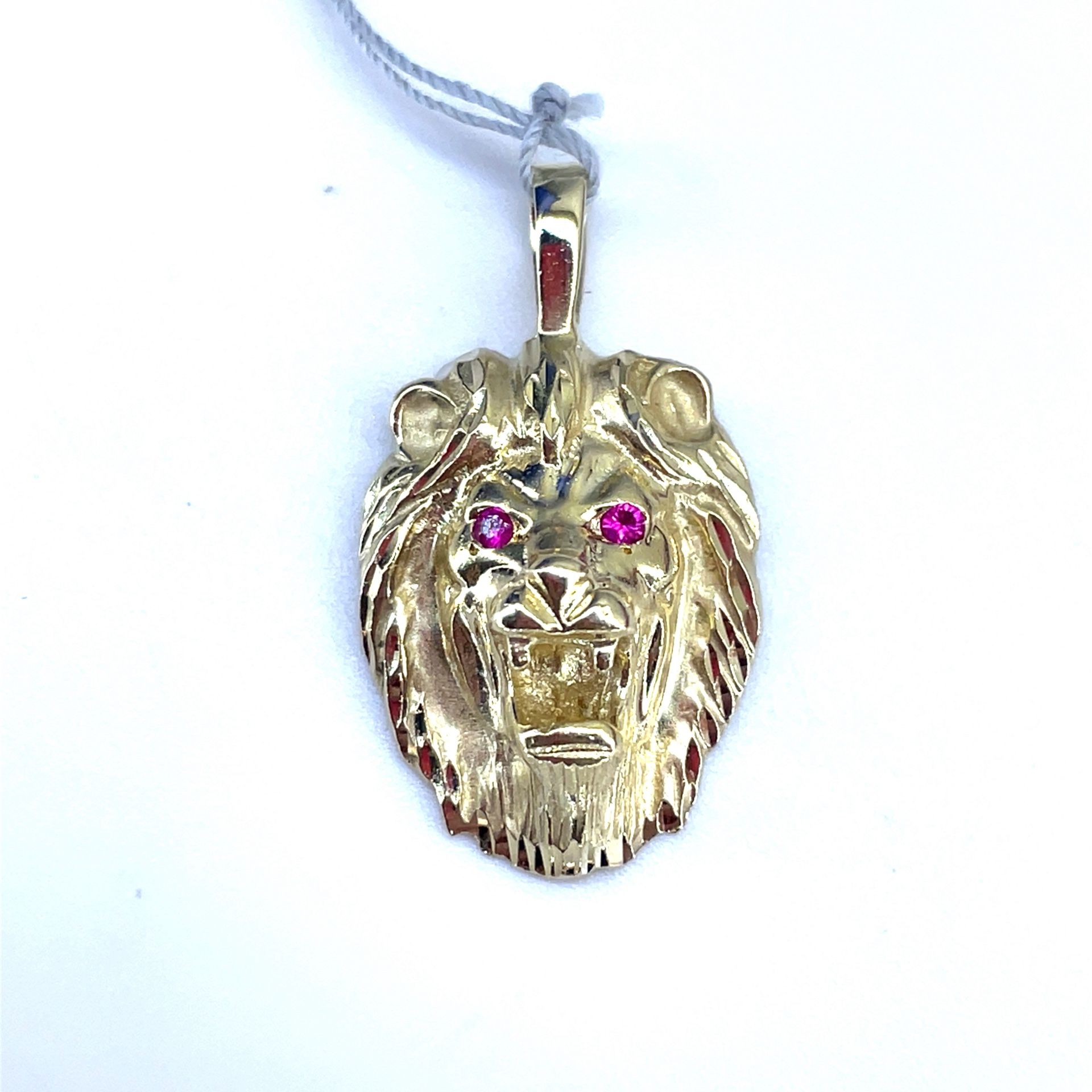 14Kt Yellow Gold Lion Face Pendant 4.30g I-2237