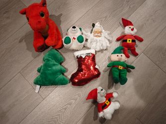 Christmas Plush Toy & Holiday Decor Bundle – 8 Pieces