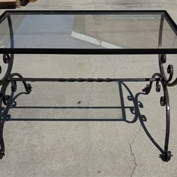 Wrought Iron Glass Top Table