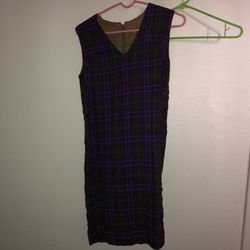 Vintage Plaid Dress
