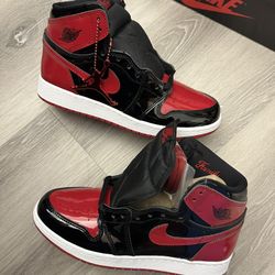 Jordan 1 Retro High OG Patent Bred GS Size 4.5Y 5Y 6.5Y