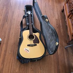 Ibanez Acoustic Guitar With Active Pickup, Case