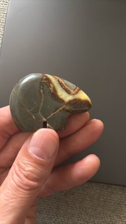Septarian Nodule bear figurine 2”