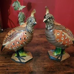 Porcelain Quail Figurines (Set)