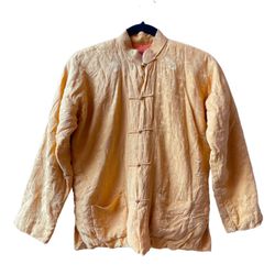  SHANGHAI TANG  silk light jacket shirt mandarin knot buttons Size: M