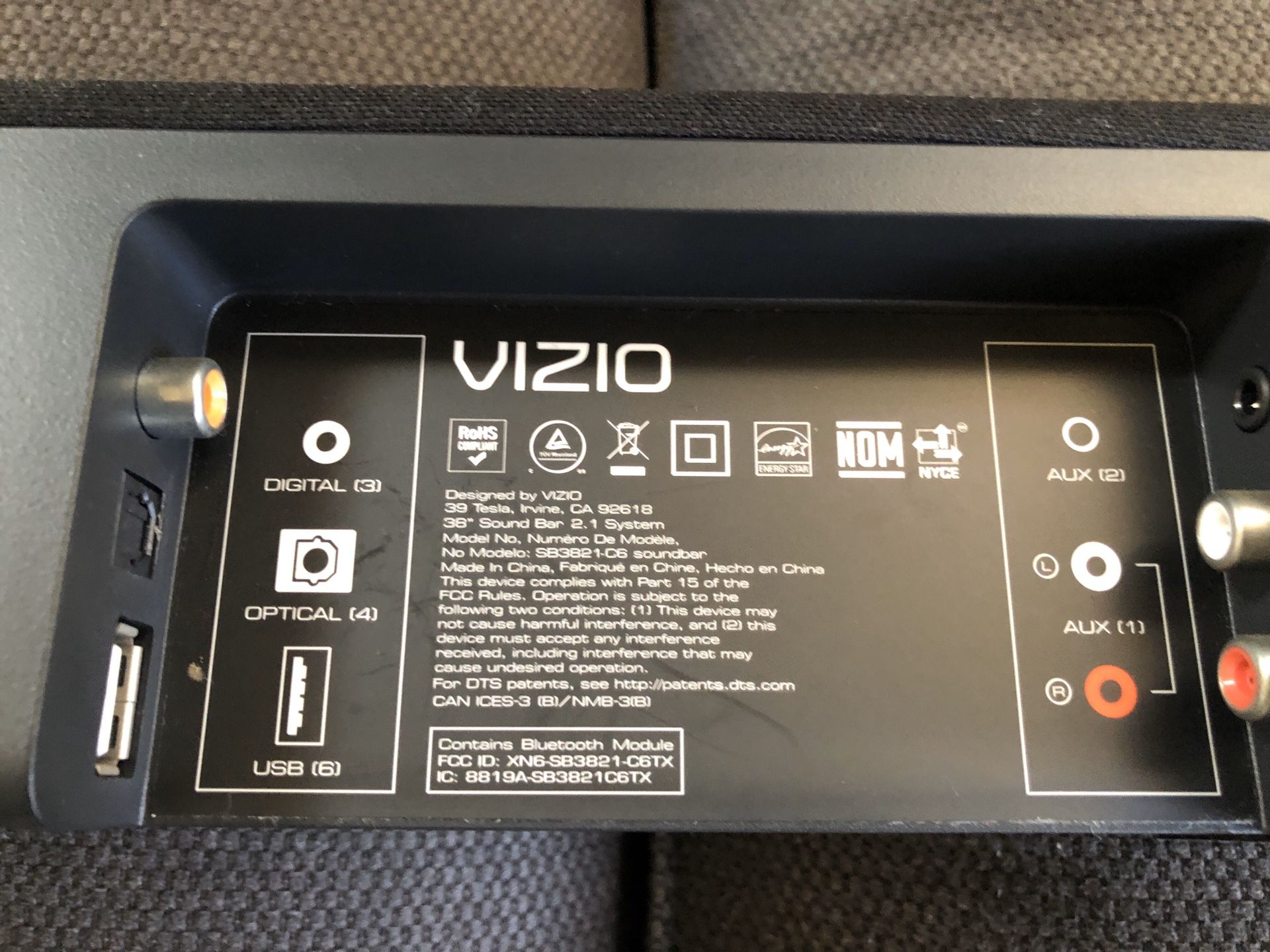 Vizio 38 Inch 2.1 Sound Bar System